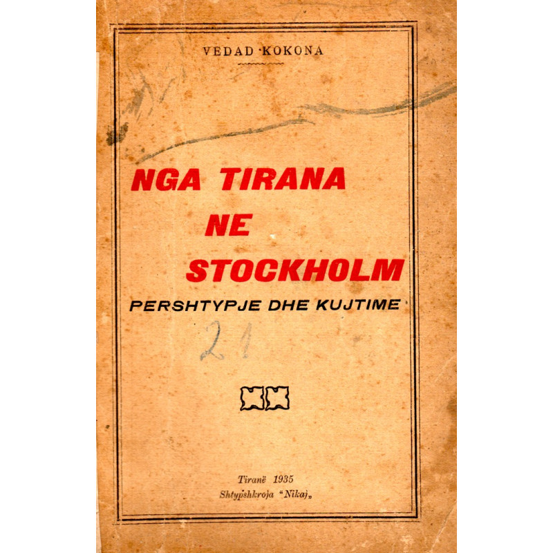 Nga Tirana në Stockholm, Vedat Kokona, 1935