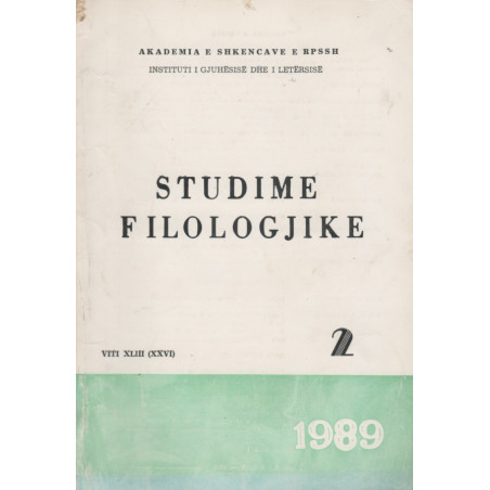 Studime filologjike 1989, vol. 2