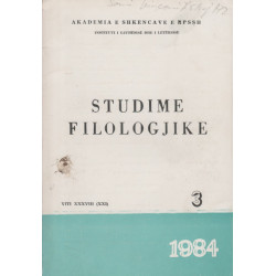 Studime filologjike 1984, vol. 3