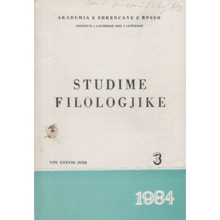 Studime filologjike 1984, vol. 3