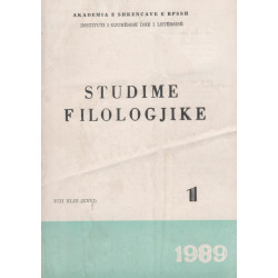 Studime filologjike 1989, vol. 1
