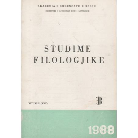 Studime filologjike 1988, vol. 3
