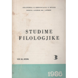 Studime filologjike 1986, vol. 3