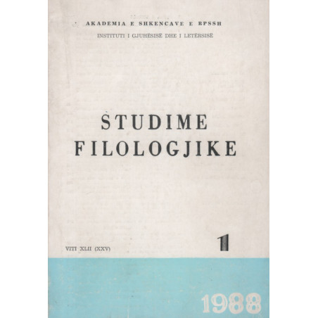 Studime filologjike 1988, vol. 1
