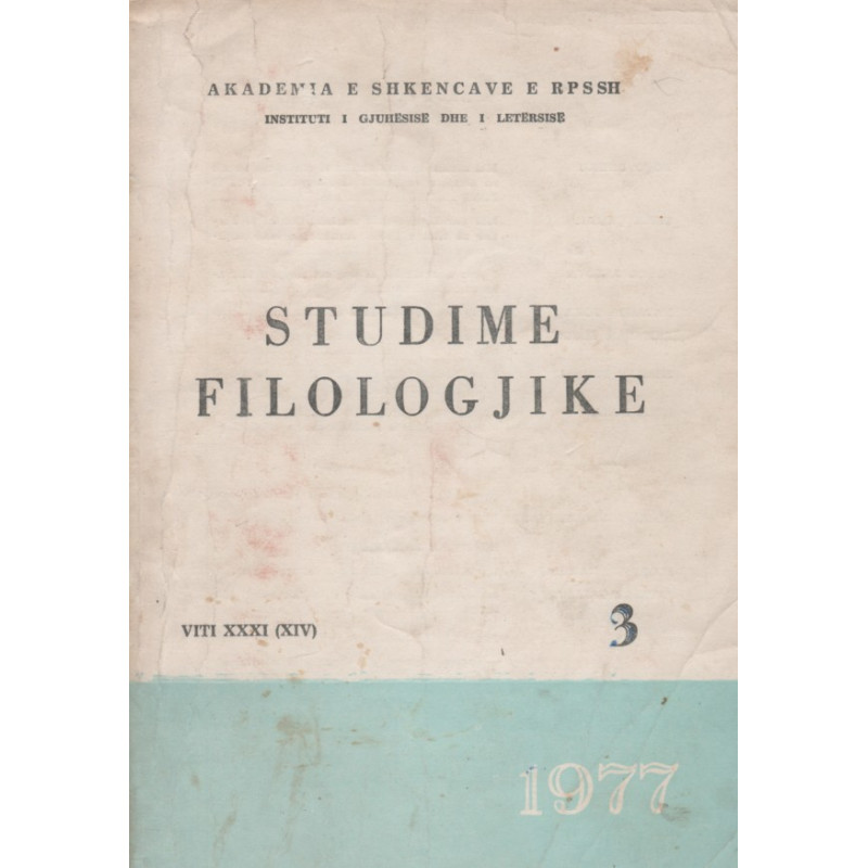 Studime filologjike 1977, vol. 3