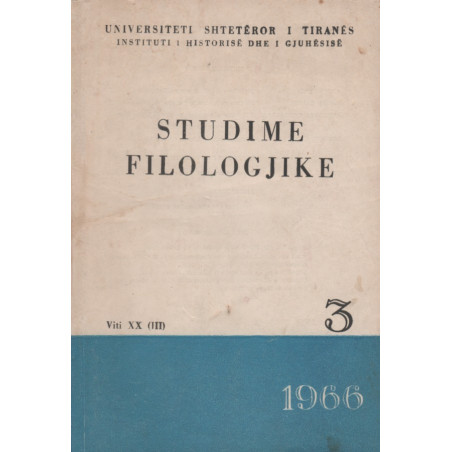 Studime filologjike 1966, vol. 3
