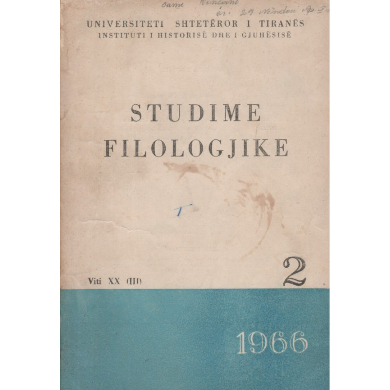 Studime filologjike 1966, vol. 2