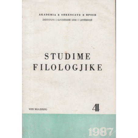 Studime filologjike 1987, vol. 4