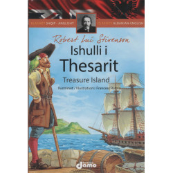 Treasure Island, Robert Lui Stivenson, Classics Albanian-English