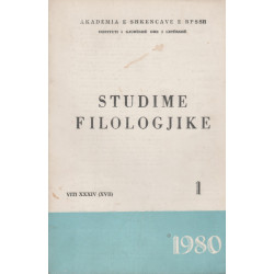 Studime Filologjike 1980, vol. 1