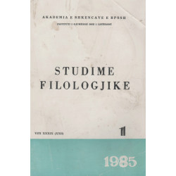 Studime Filologjike 1985, vol. 1