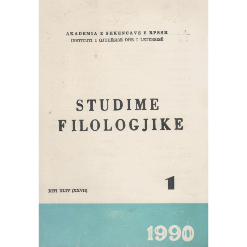 Studime Filologjike 1990, vol. 1